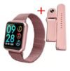 Relógio Smart Watch P80 Rosa C/ Duas Pulseiras Batimento Cardíaco - Smartwatch