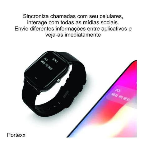 Smart Watch Relógio inteligente Pressão Sangue P8 Cor Rosa - Portexx - Imagem 3