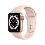 Apple Watch Series 6 Cellular + GPS, 44 mm, Alumínio Dourado, Pulseira  Areia Rosa  MG2D3BE/A