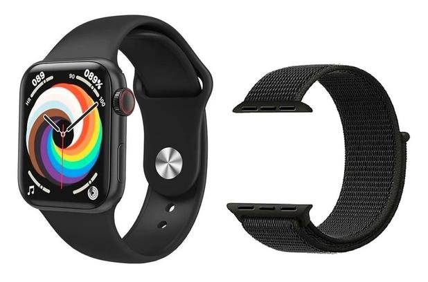 Relogio Inteligente Smartwatch HW19 44mm C/2 Pulseiras Android iOS Bluetooth - Wearfit Watch - Imagem 3