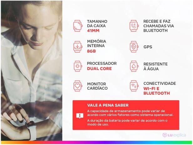 Smartwatch Samsung Galaxy Watch 3 LTE Prata - 41mm 8GB - Imagem 2