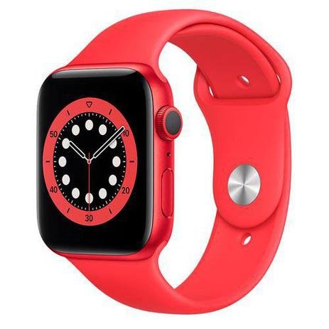 Apple Watch Series 6 (PRODUCT)RED, 44mm, GPS, com Pulseira Esportiva Vermelha