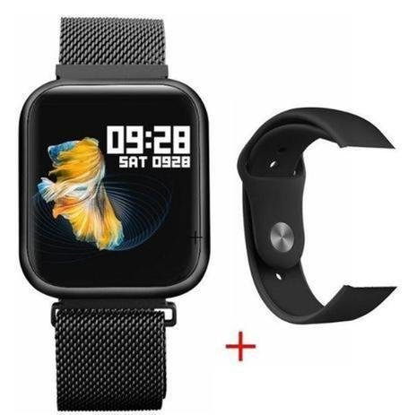 Relógio Smart Watch P80 C/ Duas Pulseiras Batimento Cardíaco DA FIT Preto - FkvHelogios