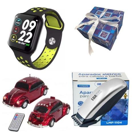 Kit Namorados Relógio Smart Watch + Kit Aparador + Caixa de Som - Tomate