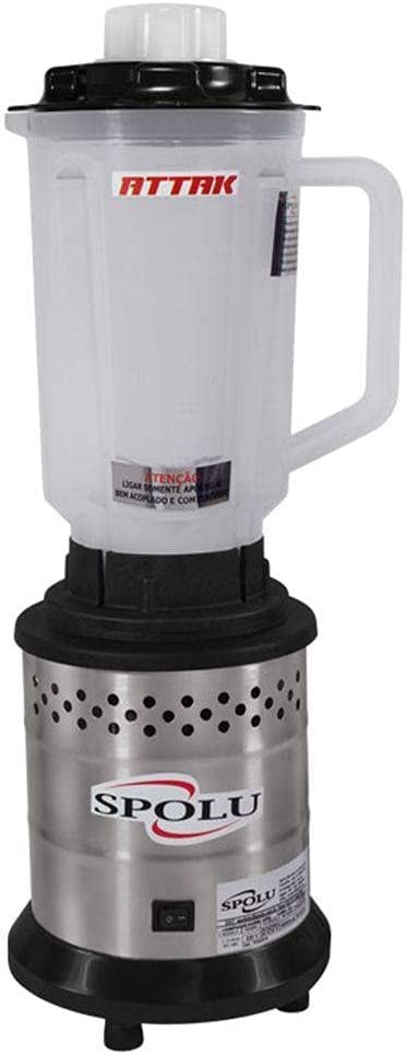 Liquidificador Industrial Alta Rotação Spolu Attak Polipropileno 1,75 Litros Spl-033 127 V