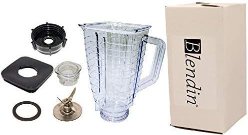 Mistura de 5 xícaras, jarro de plástico quadrado superior, completo, compatível com liquidificadores Oster e Osterizador - Imagem 9