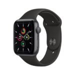 Apple Watch SE (GPS) 40mm caixa cinza-espacial alumínio pulseira esportiva preta