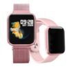 Relógio Smart Watch P80 C/ Duas Pulseiras Batimento Cardíaco DAFIT - Rosa - DT-55