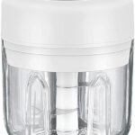 Eastdall Máquina De Purê De Alho Sem Fio,Mini espremedor de alho elétrico sem fio portátil para uso doméstico Pequeno liquidificador elétrico de alho Máquina de purê de alho