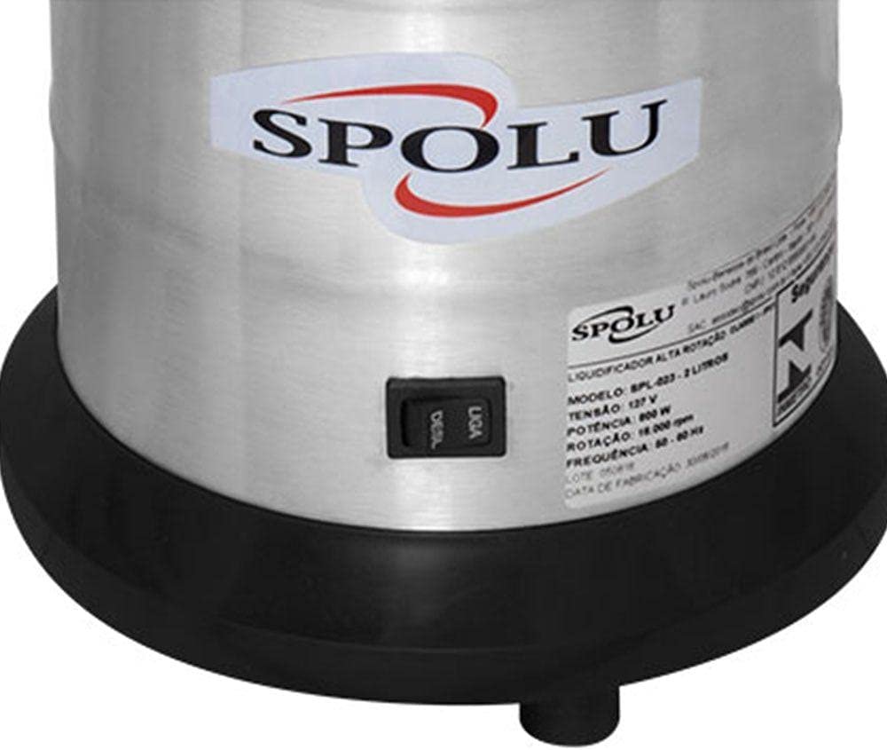 Liquidificador Industrial Alta Rotação Spolu Attak Polipropileno 1,75 Litros Spl-033 127 V - Imagem 2