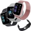 Relógio Smart Watch Batimento Cardíaco Duas Pulseiras T80 - Sport Bracelete