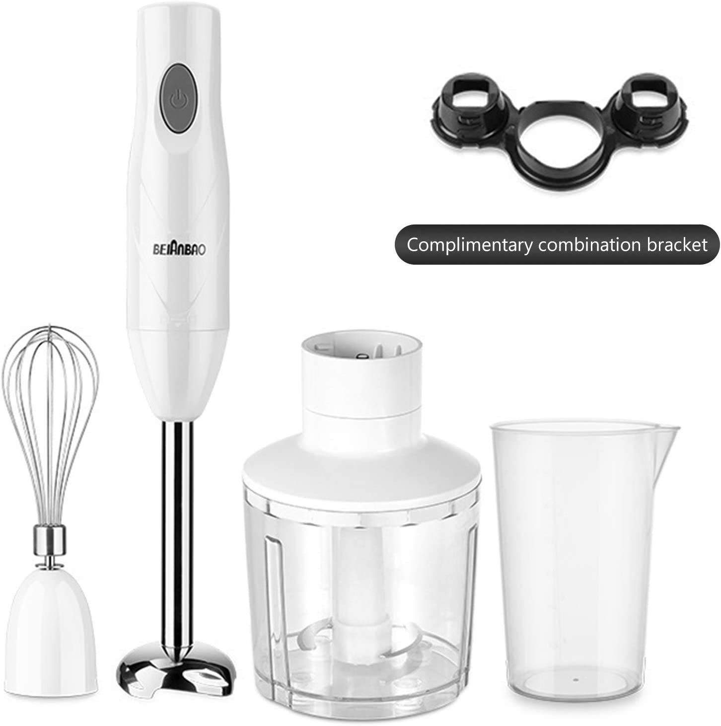 Daseey Misturador de imersão de mão 150W de aço inoxidáveLVarinha de varinha de 600mLCopo misturador de alimentos Chopper Liquidificador Processador de alimentos Batedor de leite Acessórios para alim - Imagem 2