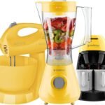 Kit Cadence Colors Amarelo - Liquidificador - Batedeira - Cafeteira - 127V