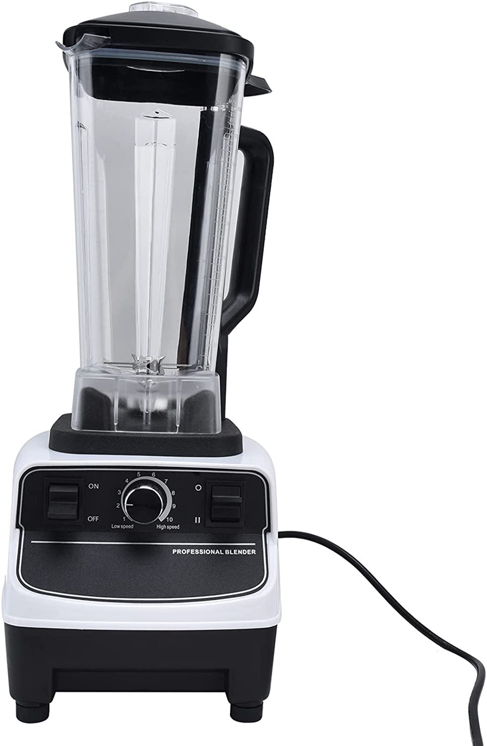 Liquidificador profissional,2L triturador de gelo de alto desempenho Liquidificador de bancada compacto com máximo de 1800 watts,controle de 10 velocidades e 8 lâminas de aço inoxidável(EU) - Imagem 9