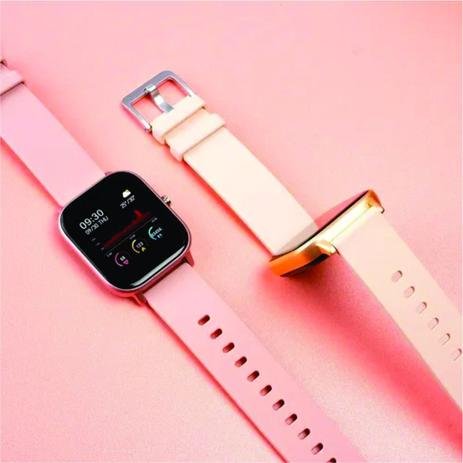Smart Watch Relógio inteligente Pressão Sangue P8 Cor Rosa - Portexx - Imagem 4
