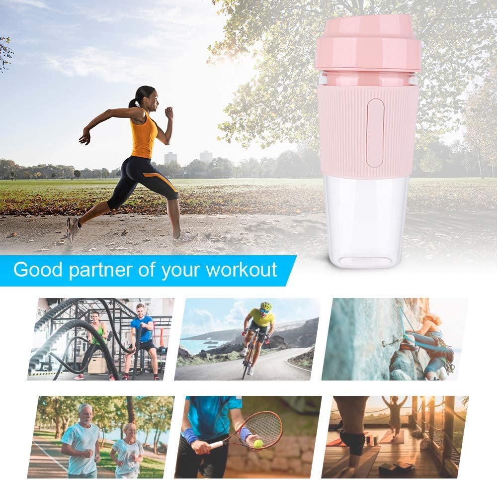 Moochy Liquidificador portátil Copo Juicer Mini Smoothies Maker Recarregável Liquidificador Tamanho Pessoal Liquidificador Copo de Viagem de Proteção de Segurança - Imagem 3