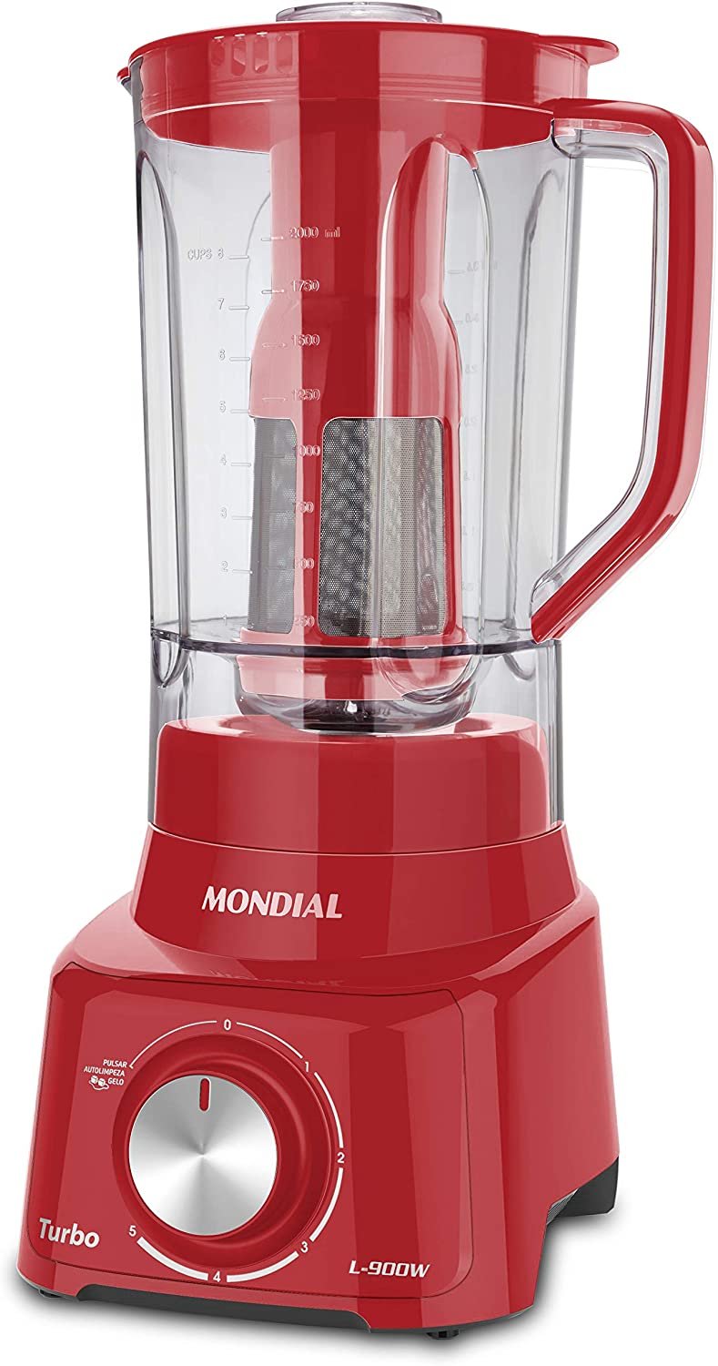 Liquidificador Mondial, Turbo L-900W, 127V, Vermelho, 2,7L - L-900 FR - Imagem 9