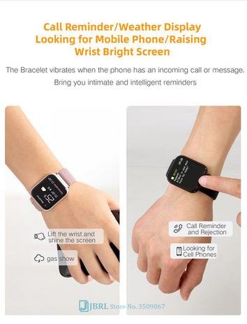 Relógio Smart Watch P80 Rosa C/ Duas Pulseiras Batimento Cardíaco - Sport Bracelet - Imagem 7