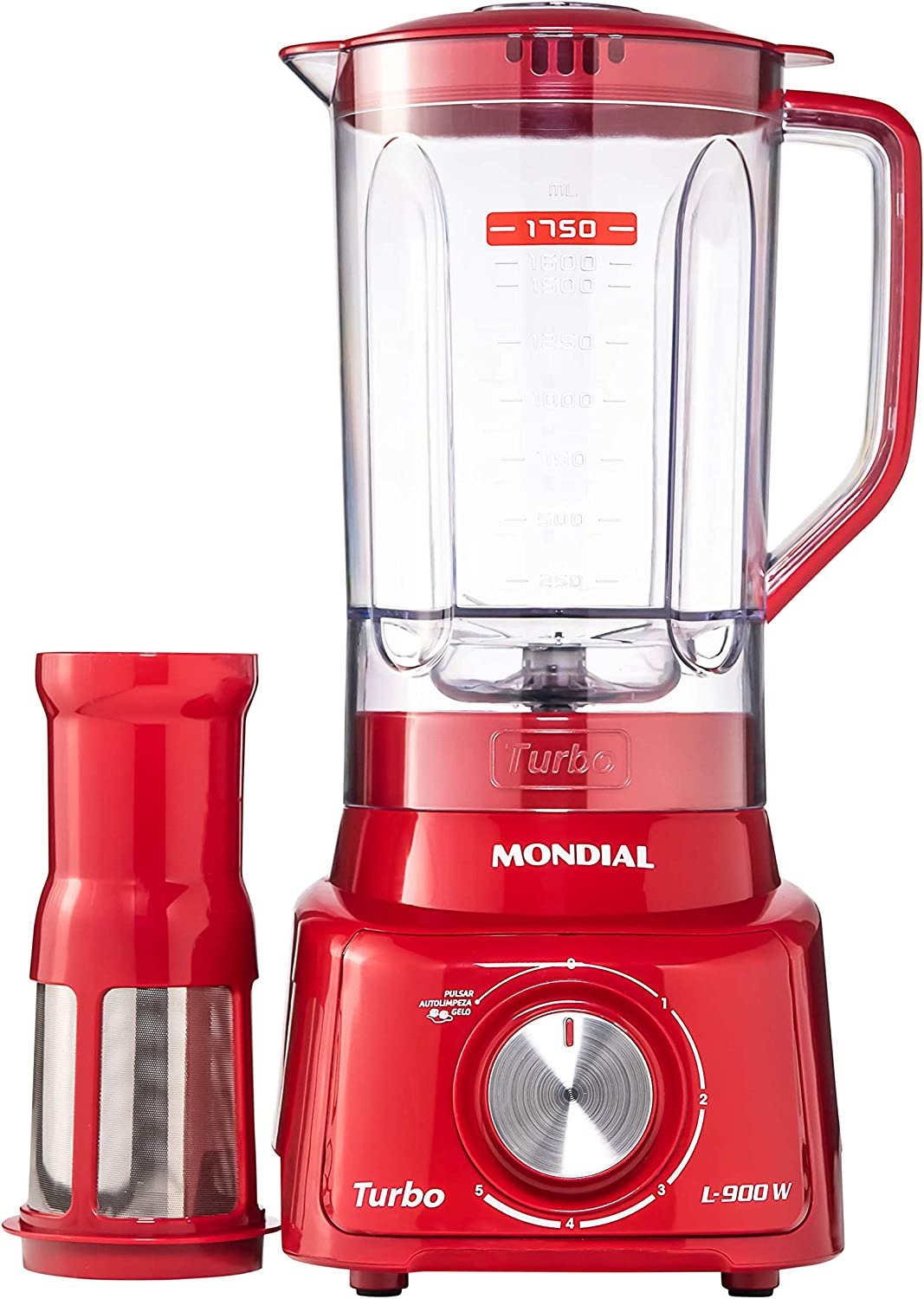 Liquidificador Mondial, Turbo L-900W, 127V, Vermelho, 2,7L - L-900 FR