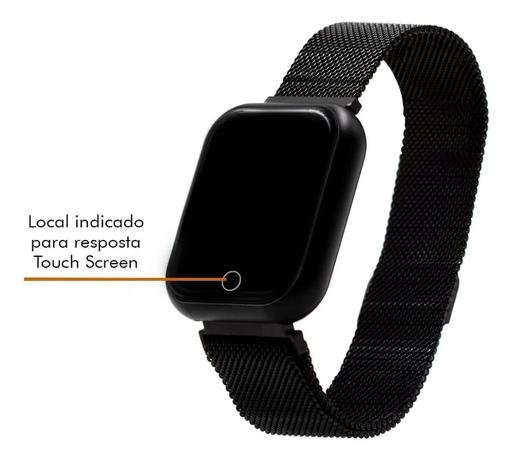 Relógio Smart Watch Batimento Cardíaco Duas Pulseiras T80 + Pulseira Magnética Milanese - Sport Bracelete - Imagem 4