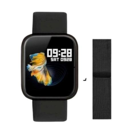Relógio Smart Watch P80 C/ Duas Pulseiras Batimento Cardíaco DA FIT Preto - FkvHelogios - Imagem 4