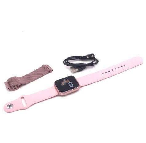 Relógio Smart Watch Feminino P70 + Duas Pulseiras Pink - Imagem 5