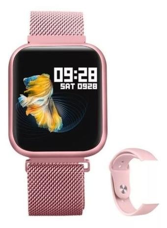 Relógio Smart Watch Oled P70 C/ Duas Pulseiras-rose - P70 Rose