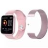 Relógio Smart Watch T80s C/ Duas Pulseiras Batimento Cardíaco Rosa Recebe Noticaçoes Redes Sociais Pulso - Sport Bracelet