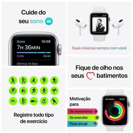 Apple Watch Series 6 GPS, 40 mm, Alumínio (PRODUCT)RED, Pulseira Esportiva (PRODUCT)RED - M00A3BE/A - Imagem 2