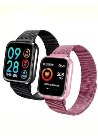 Relógio Smart Watch Oled P70 C/ Duas Pulseiras-rose - P70 Rose - Imagem 4