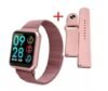 Relógio Smart Watch Feminino P70 + Duas Pulseiras Rose