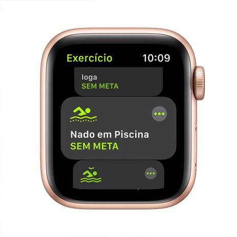 Apple Watch SE (GPS + Cellular) 44mm caixa dourada alumínio pulseira esportiva areia-rosa - Imagem 3